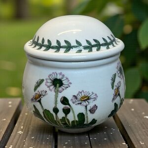 Botanic Garden Portmeirion Sugar Pot Gossypium Design Vintage Ceramic Bowl 4inch